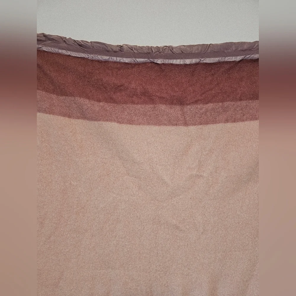 St. Mary's Vintage 100% Wool Striped Pink colorway Striped Blanket